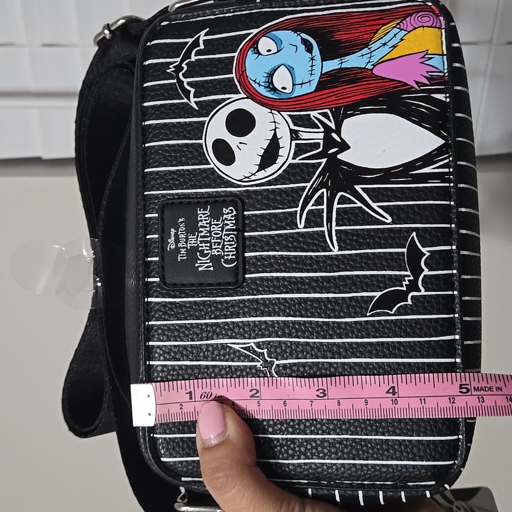 The Nightmare Before Christmas Camera Bag Purse Jack and Sally, Stripes - Picture 9 of 10